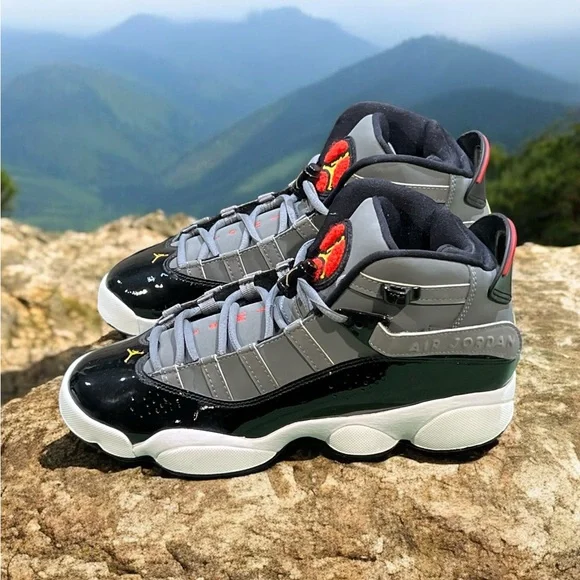 Nike Air Jordan Rings Light Graphite Smoke Grey Boys Sneakers - Main Image